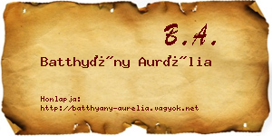 Batthyány Aurélia névjegykártya